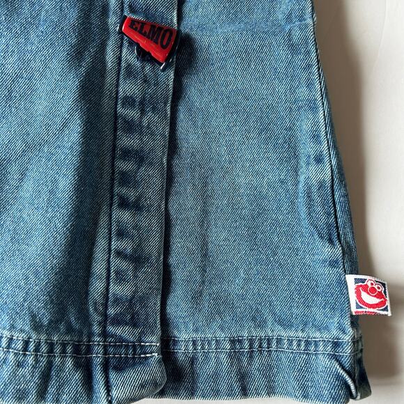 Sesame Street Elmo Vintage Girls Size 3T Denim Wrap Dress Cheer Pleated Y2K - Picture 3 of 7